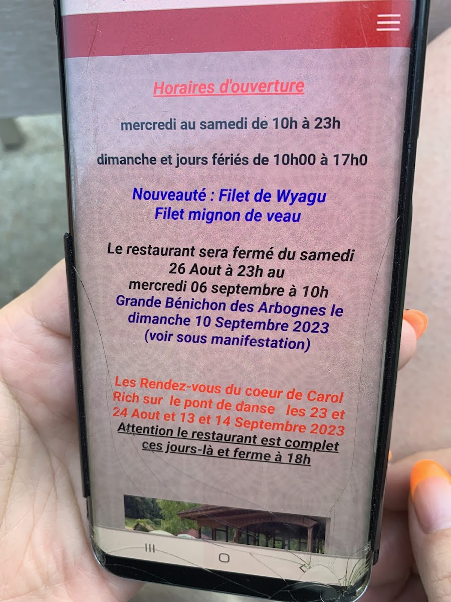 Menu Restaurant Des Arbognes-1